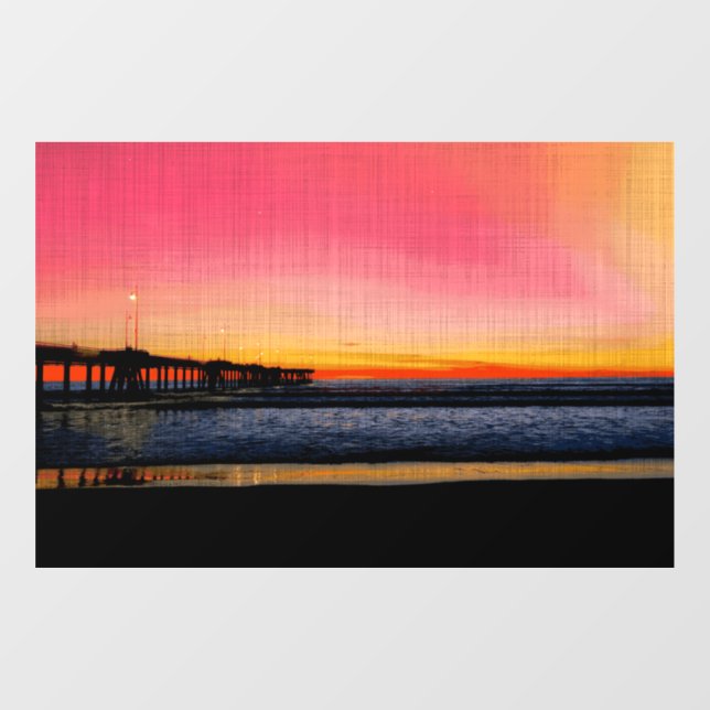 Venice Beach, Los Angeles, CA, USA, H SS Fensteraufkleber (Blatt)