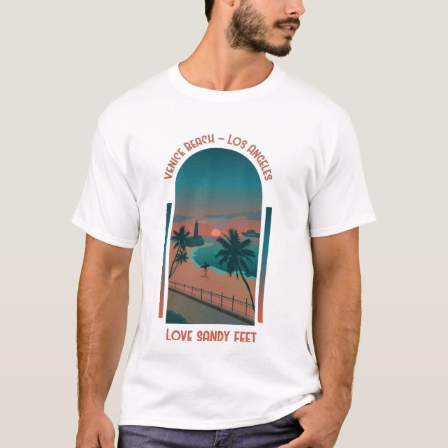 Venice Beach Los Angeles Liebe T-Shirt (Vorderseite)
