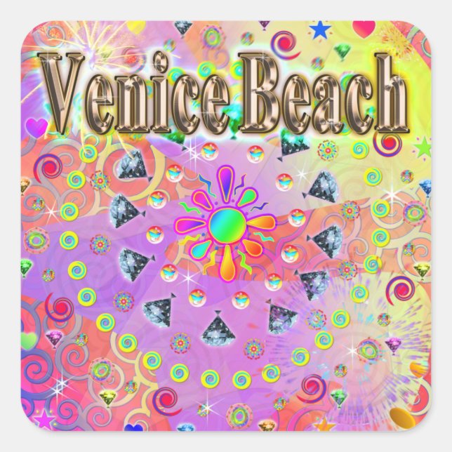 Venice Beach Lucky Golden Sticker (Vorderseite)