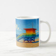 Venice Beach Regenbogen-Rettungswachturm