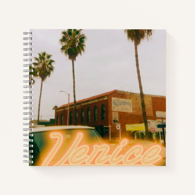 Venice Beach Retro Print Notizbuch (Vorderseite)