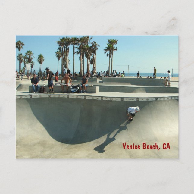 Venice Beach Skateboarding Postcard! Postkarte (Vorderseite)