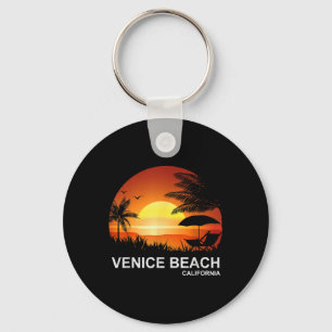 Venice Beach Summer Shirt Vintag Palm Tree Schlüsselanhänger