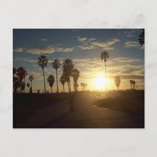 Venice Beach Sunset, CA Postkarte (Vorderseite)