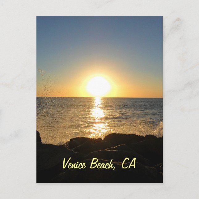 Venice Beach Sunset Postkarte (Vorderseite)