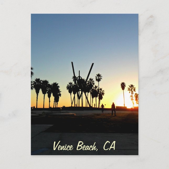 Venice Beach Sunset Postkarte (Vorderseite)