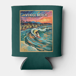 Venice Beach Surf California Vintage Bold Colors Dosenkühler