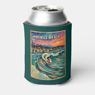 Venice Beach Surf California Vintage Kräftige Farb Dosenkühler