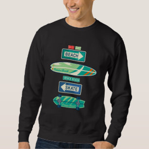 Venice Beach Surf Skate Strand Leben Sweatshirt
