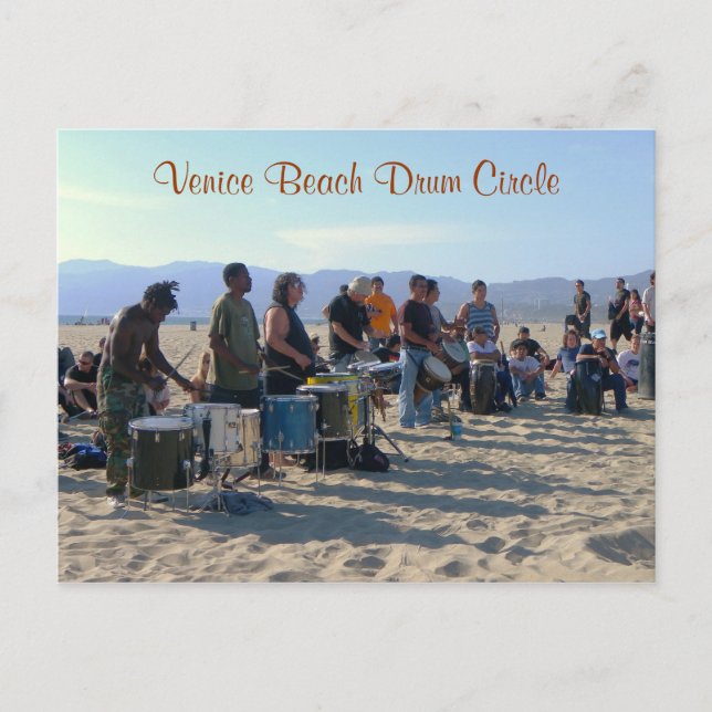 Venice Beach Trorum Circle Postcard! Postkarte (Vorderseite)