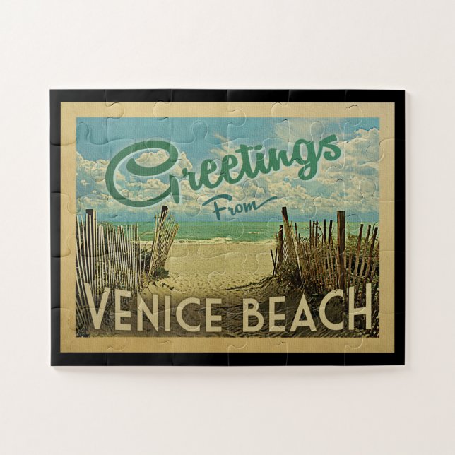 Venice Beach Vintage Reise Puzzle (Horizontal)