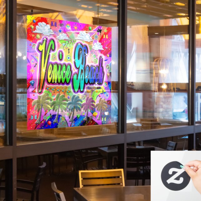 Venice Beach Vista Express-Fensterheber Fensteraufkleber (Restaurantfenster)