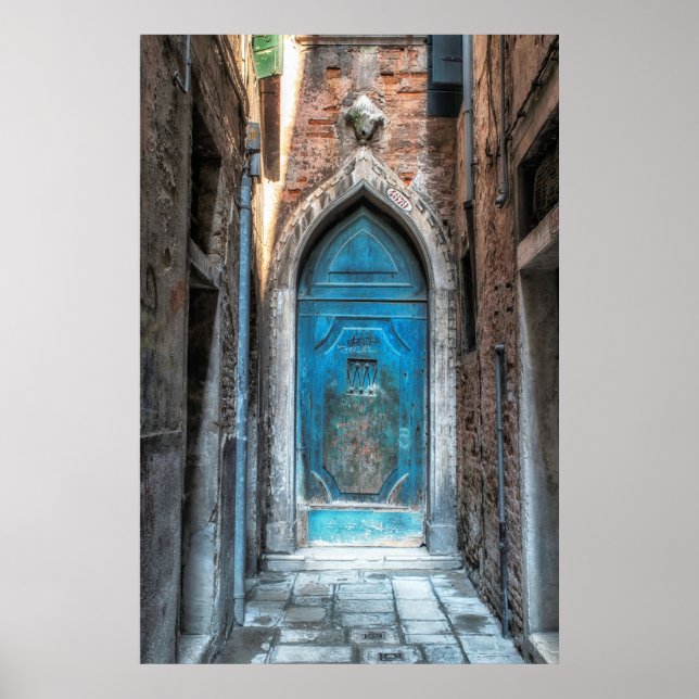 Venice Blue Door Poster (Vorne)