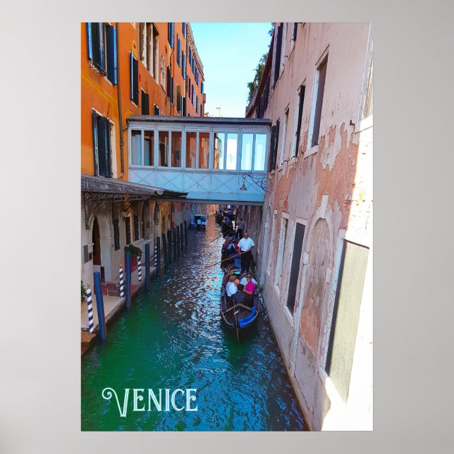 Venice Canal Gondolas Covered Skywalk Palazzos Poster (Vorne)
