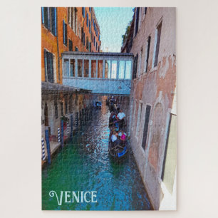 Venice Canal Gondolas Covered Skywalk Palazzos Puzzle