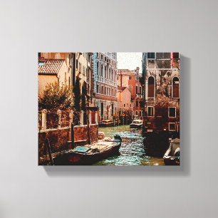 Venice Canal Gondolas in Italien Fotografie Leinwanddruck