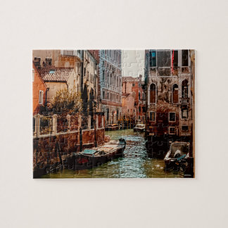 Venice Canal Gondolas in Italien Fotografie Puzzle