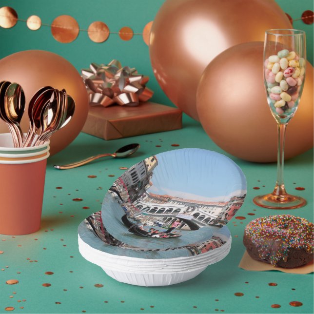 Venice Canal Paper Bowls Pappteller (Multi)