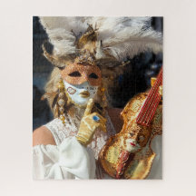 Venice Carnival Violin Masked Lady Puzzle