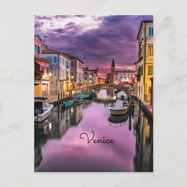 Venice, colorful scenic photograph, postkarte (Vorderseite)