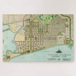 Venice Florida 20x30 Vintage Karte Puzzle