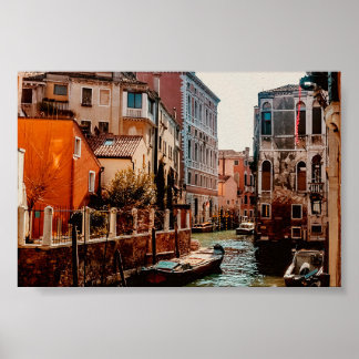 Venice Gondola Canal Italien Fotografie Poster