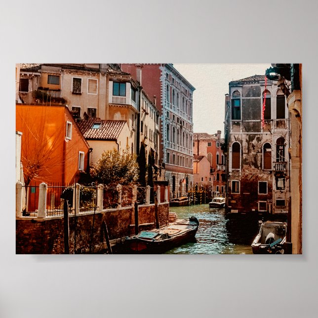 Venice Gondola Canal Italien Fotografie Poster (Vorne)