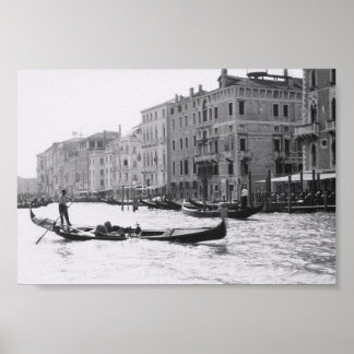 Venice Gondola Gondolier Italien Art Fotograf Poster
