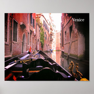 Venice Gondola Ride on Canal, Italien Poster