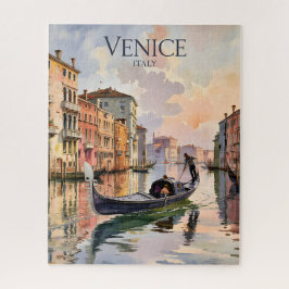 Venice Gondola Ride Watercolor Canal Colorful Puzzle