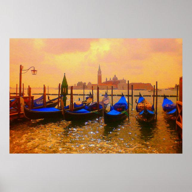Venice Grand Canal & Gondolas Giro del Malcantone Poster (Vorne)