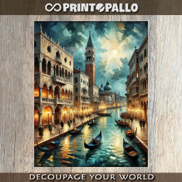 Venice Grand Canal in der Nacht Seidenpapier