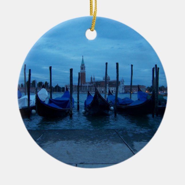 Venice Italy Gondolas Keramikornament (Vorne)