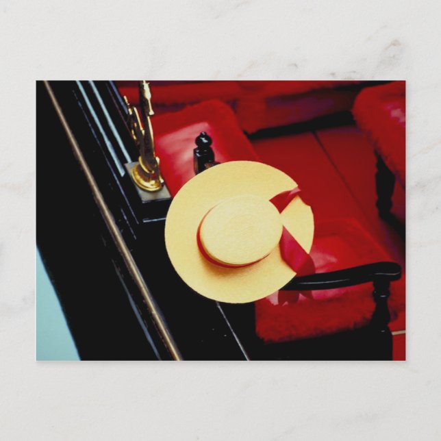 Venice Italy Gondoliers Hat ~ Italienische Romanti Postkarte (Vorderseite)