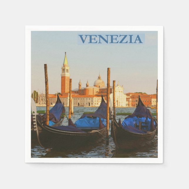 Venice Italy Paper Napkin Serviette (Vorderseite)