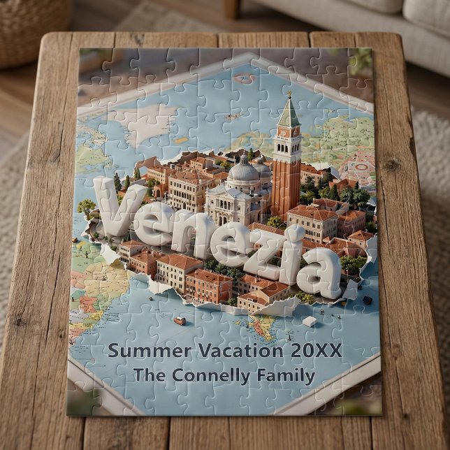 Venice Italy Travel Map Venezia Family Vacation Puzzle (Von Creator hochgeladen)