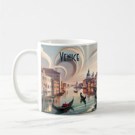 Venice Italy Travel Watercolor Gondola Custom Text Kaffeetasse