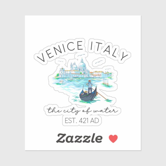 Venice Italy Vacation Souvenir Aufkleber (Blatt)