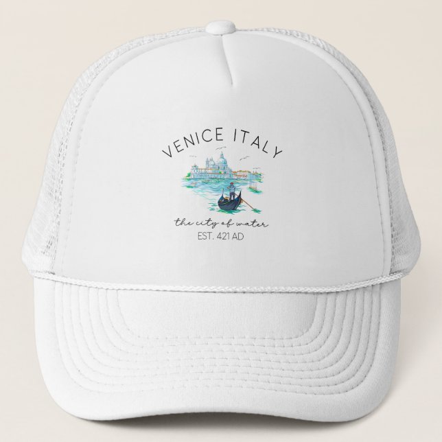 Venice Italy Vacation Souvenir Truckerkappe (Vorderseite)