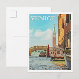Venice Italy Vintage Travel  Postkarte