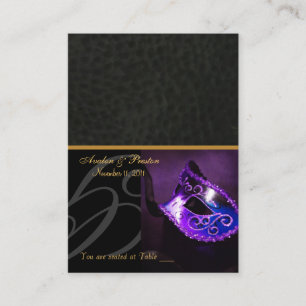 Venice Masquerade Mask Lila Platzkarte