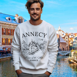 Venice of the Alps – Annecy France Scenic Illustra Sweatshirt