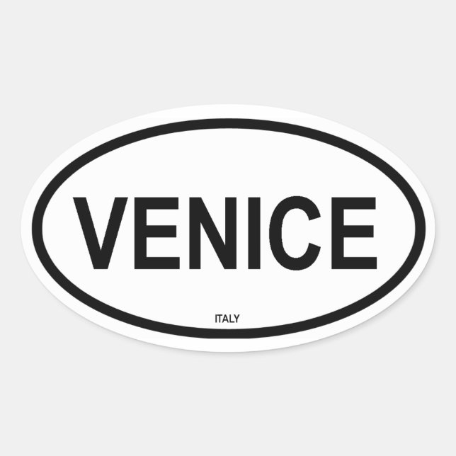 VENICE OVALER AUFKLEBER (Vorderseite)