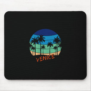 Venice Retro Vintage Sonnenuntergang Strand Design Mousepad