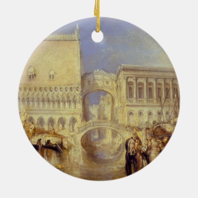 Venice the Bridge of Sighs J. M. W. Turner Italien Keramik Ornament (Hinten)