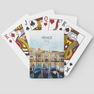 VENICE VENEZIA Aquarell - Italien Reiseandenken Spielkarten