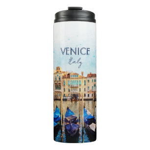 VENICE VENEZIA Aquarell - Italien Reiseandenken Thermosbecher