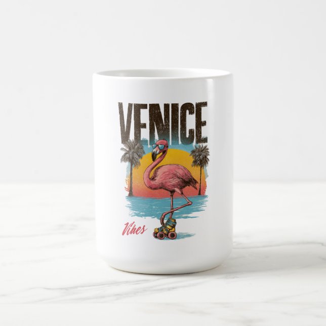 Venice Vibes Flamingo Retro Beach California Tropi Kaffeetasse (Mittel)