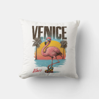 Venice Vibes Flamingo Retro Strand Kalifornien Tro Kissen