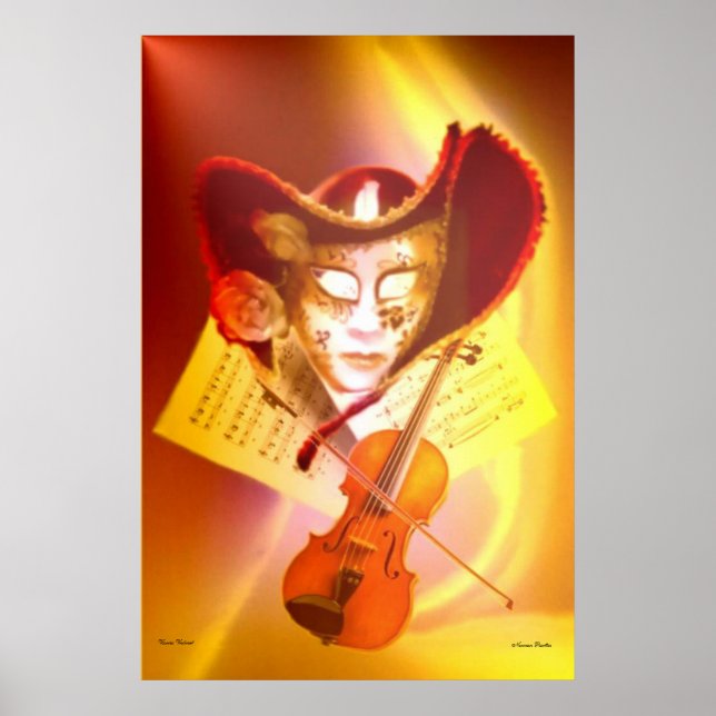 Venice Violinist Print Poster (Vorne)